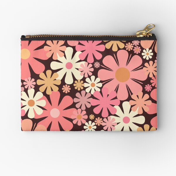 Item preview, Vintage Aesthetic Retro Floral Pattern in Blush Pink and Brown 60s 70s Style designed and sold by kierkegaard.