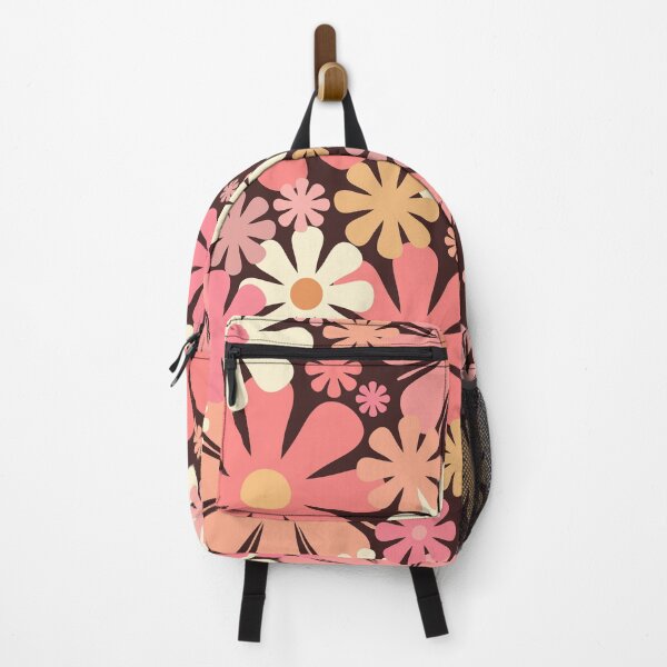 Item preview, Vintage Aesthetic Retro Floral Pattern in Blush Pink and Brown 60s 70s Style designed and sold by kierkegaard.