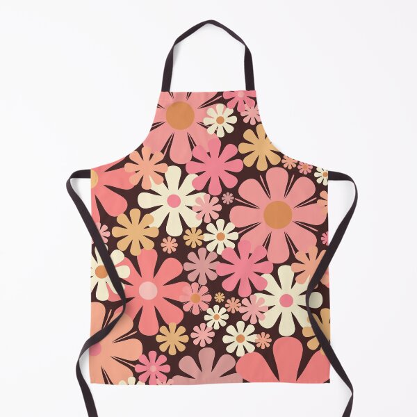 Item preview, Vintage Aesthetic Retro Floral Pattern in Blush Pink and Brown 60s 70s Style designed and sold by kierkegaard.