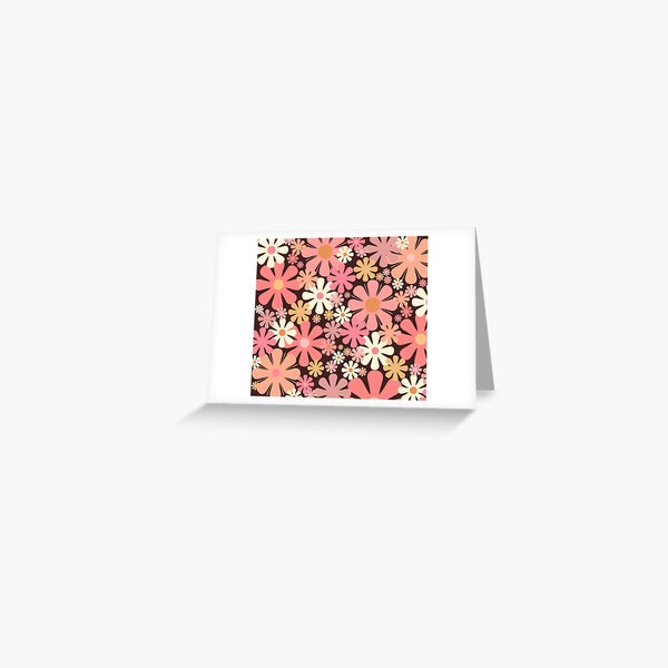 Blush Pink Vintage Aesthetic Floral Pattern - Pastel Pink Flowers, 60s and  70s Style Greeting Card for Sale by kierkegaard