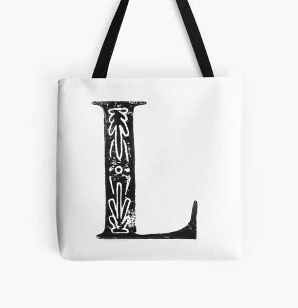Serif Stamp Type - Letter L All Over Print Tote Bag