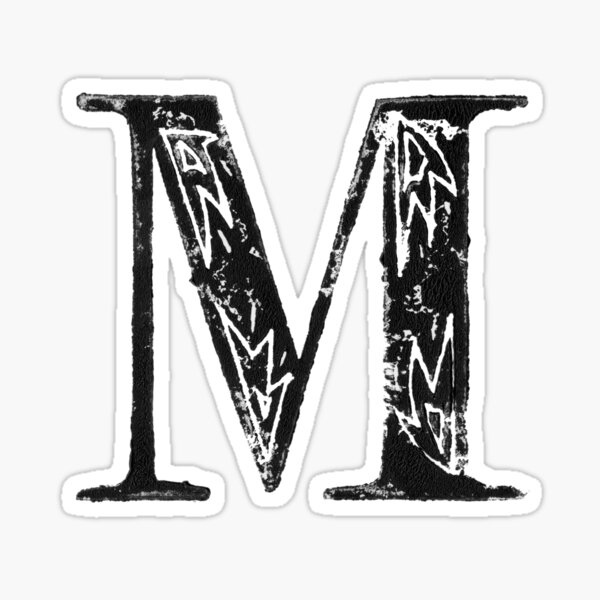 Letter M Sticker – Moon Light Sticker Co.