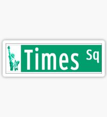 Pegatina Times Sq (con Estatua de la Libertad), Street Sign, NYC