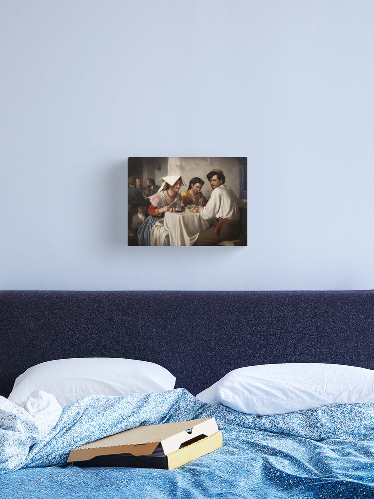 Thumbnail 1 of 3, Canvas Print, In a Roman Osteria, by Carl Bloch. designed and sold by Historical Paintings.