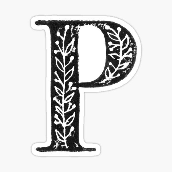 "Serif Stamp Type Letter P" Sticker for Sale by Nicolette Seeback