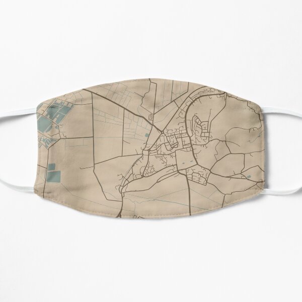 Glastonbury Sepia Map Flat Mask