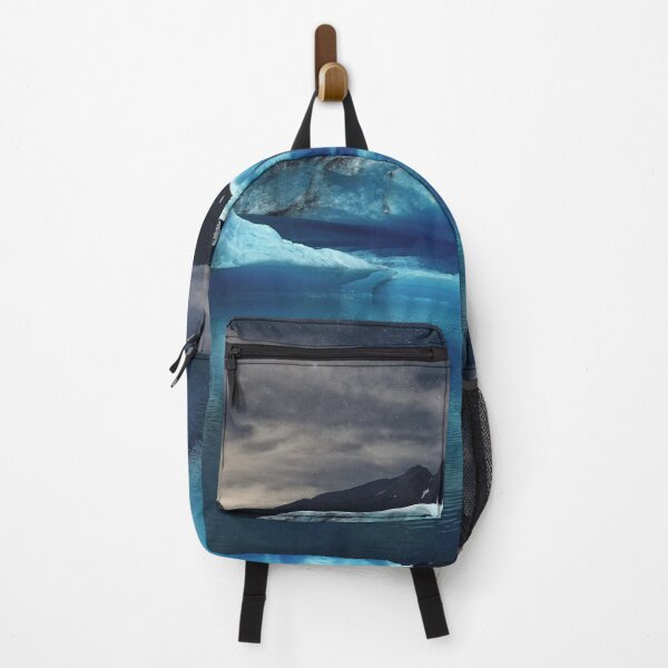 Item preview, Aurora sky dreamland snow mountains, dark midnight sky, lake, Antarctica landscape designed and sold by August-E.