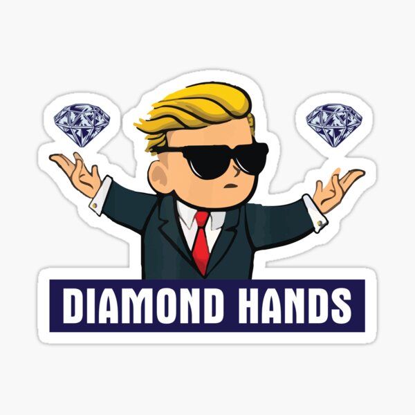 Wallstreetbets diamond hands - WSB Stock Market Options Sticker