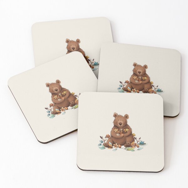 Item preview, Bear Collecting Flowers in the Spring designed and sold by Jade Lawley.