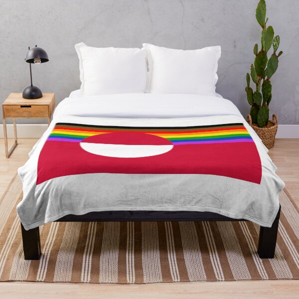 Aperçu de l'œuvre Drapeau Groenland LGBTQ Rainbow créée et vendue par LGBTQcountries.