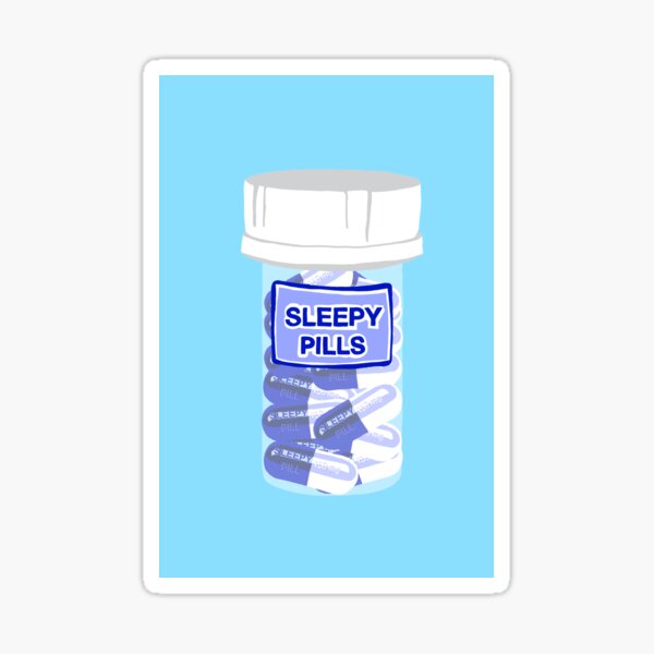 Item preview, Sleepy Pill Bottle Blue designed and sold by JaymieMetz.