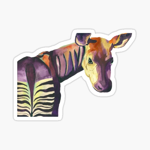 Okapi Watercolor Sticker