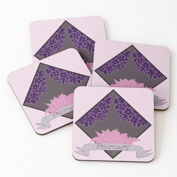 Item preview, February - Violet and Primrose designed and sold by CalligraphyL.