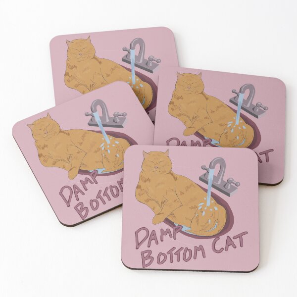 Item preview, Damp Bottom Cat Orange (Pink) designed and sold by Polkadot4946.
