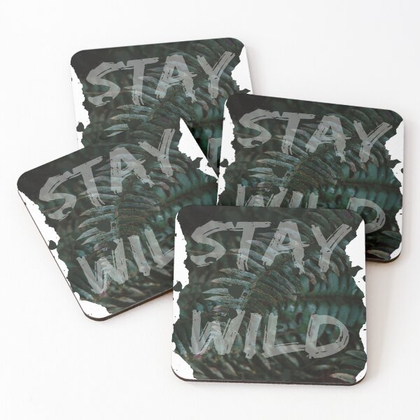 Item preview, Stay wild green fern quote distressed design designed and sold by JLPhotographer.