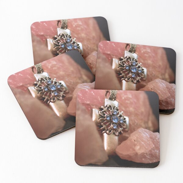 Item preview, Rose quarts and cross designed and sold by Lee's Place.