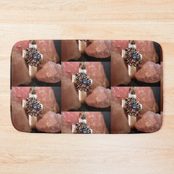 Item preview, Rose quarts and cross designed and sold by Lee's Place.