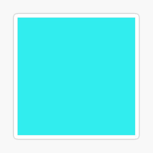 Turquoise Blue Solid Color Sticker
