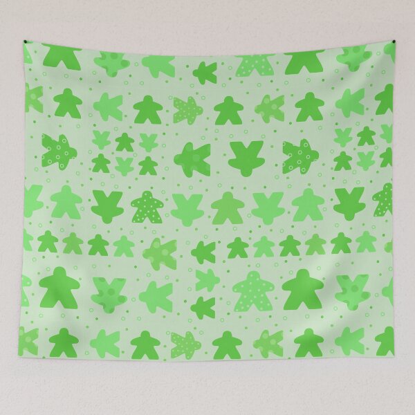 Item preview, I Play Green - Meeple Board Game Pattern designed and sold by BeamGeeks.