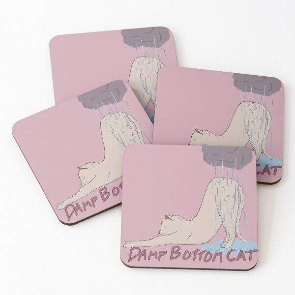 Item preview, Damp Bottom Cat Tan (Pink) designed and sold by Polkadot4946.