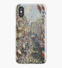 Claude Monet - The Rue Montorgueil in Paris. Impressionism iPhone Case/Skin