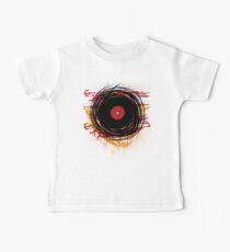 Vinyl Record Retro Grunge with Paint and Scratches - Music DJ! Baby Tee