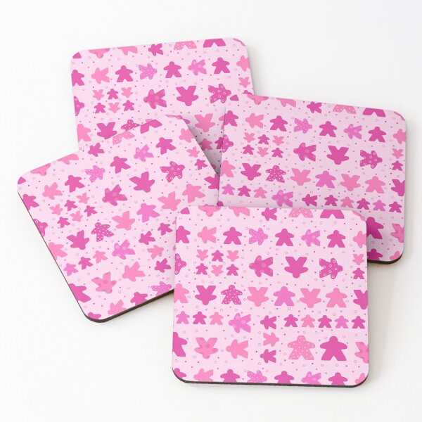 Item preview, I Play Pink - Meeple Board Game Pattern designed and sold by BeamGeeks.