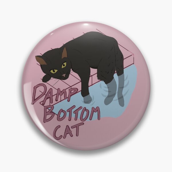 Item preview, Damp Bottom Cat Black (Pink) designed and sold by Polkadot4946.