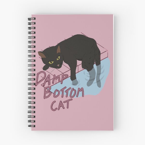 Item preview, Damp Bottom Cat Black (Pink) designed and sold by Polkadot4946.