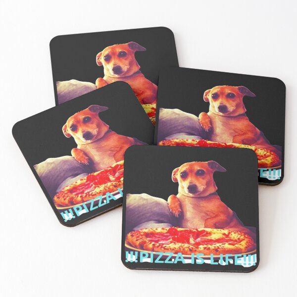 Item preview, Pizza Is Life Cute Dog Funny Design designed and sold by TheHappyK.