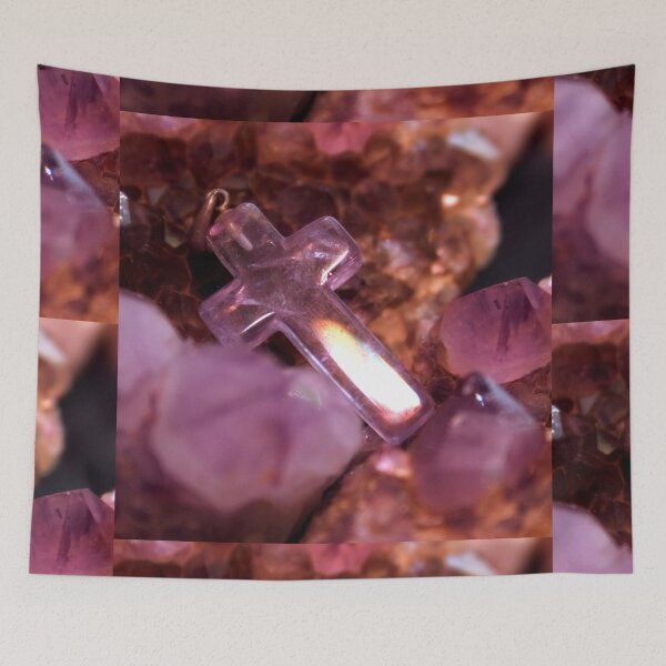 Item preview, Amethyst cross designed and sold by Lee's Place.