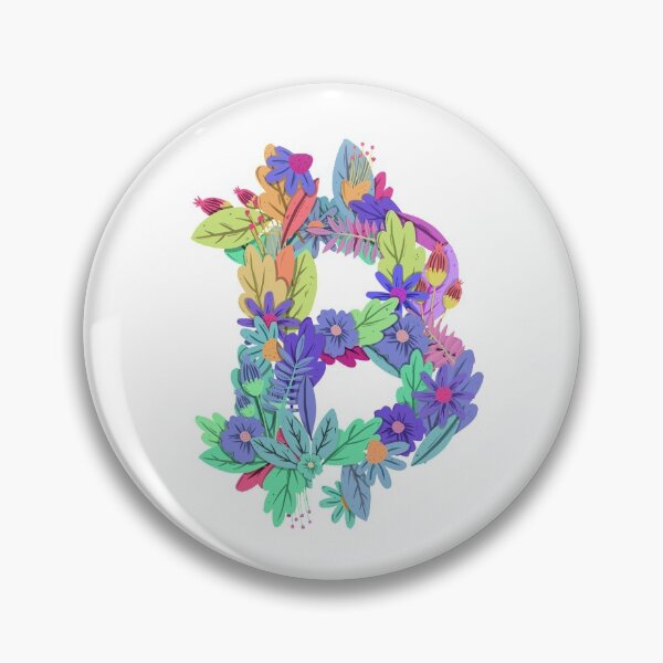 Item preview, B Is For Bitcoin Floral Edition designed and sold by IsaacDackson.
