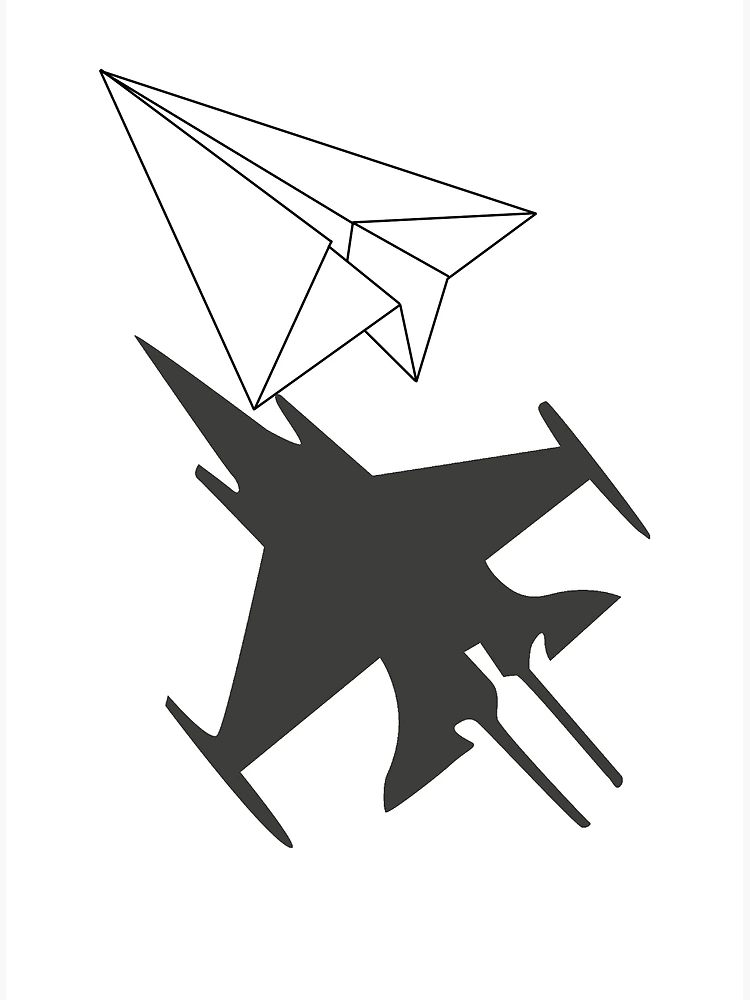 Poster for Sale avec l'œuvre « Ombre d'avion en papier. combattant » de  l'artiste Aleksey888