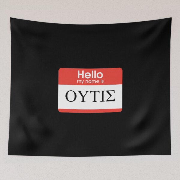 Item preview, Hello my name is ΟΥΤΙΣ (Nobody) (2) (on black) designed and sold by DotorEaon.