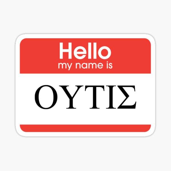 Item preview, Hello my name is ΟΥΤΙΣ (Nobody) (2) (on beige) designed and sold by DotorEaon.