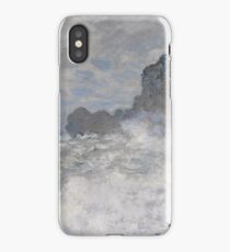 Claude Monet - Rough weather at Etretat, Impressionism iPhone Case