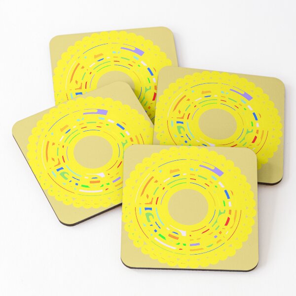 Item preview, Letter O (bright yellow, flecks of color)- Alphabet Characters designed and sold by artfulnotebook.