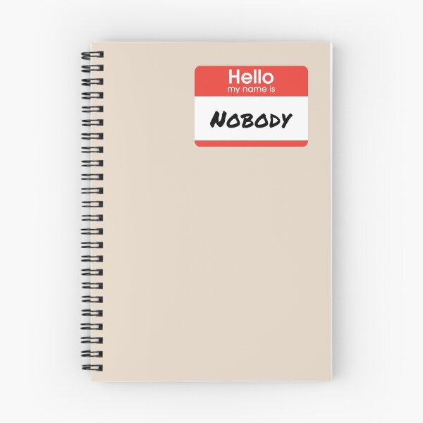 Item preview, Hello my name is Nobody (on beige) designed and sold by DotorEaon.
