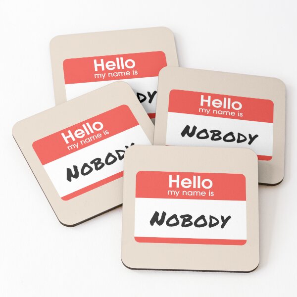 Item preview, Hello my name is Nobody (on beige) designed and sold by DotorEaon.