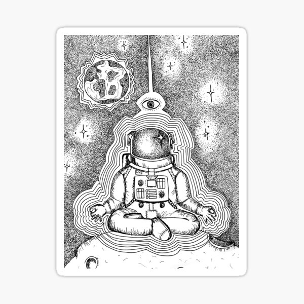 Item preview, Meditating Astronaut  designed and sold by stennerstudio.