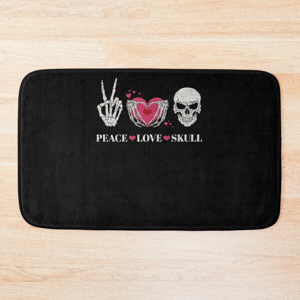 Item preview, Peace Love Skull Skeletion Hand Bone Halloween designed and sold by BaseStore.