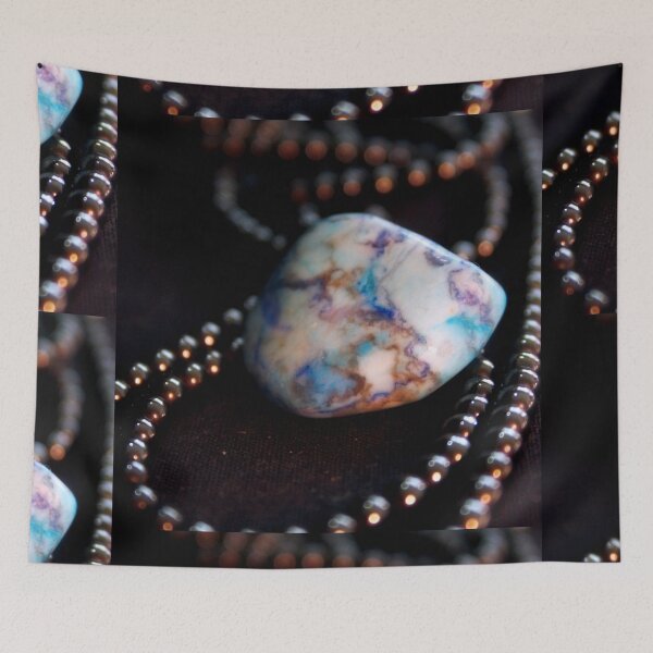 Item preview, Beads with blue stone designed and sold by Lee's Place.