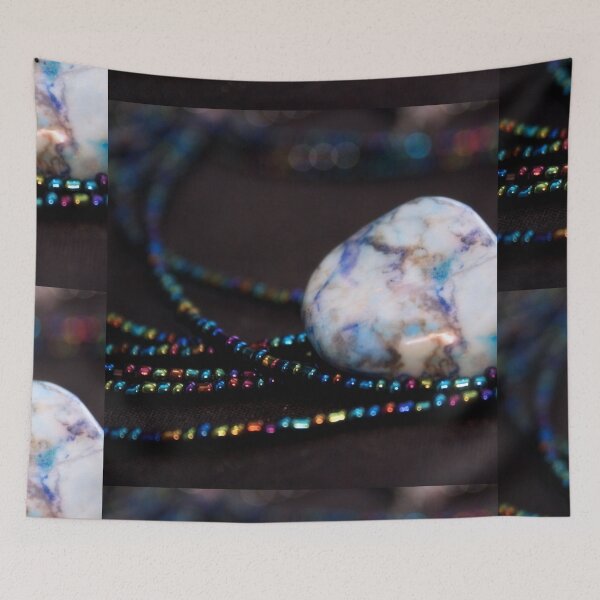 Item preview, Beads with blue stone designed and sold by Lee's Place.