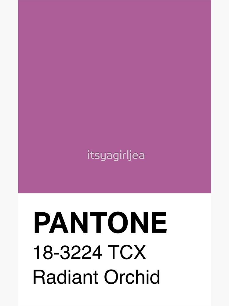 PANTONE Radiant Orchid 18 3224 TCX Sticker By Itsyagirljea Redbubble   Bg,f8f8f8 Flat,750x,075,f Pad,750x1000,f8f8f8 