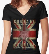 churchill Women's Fitted V-Neck T-Shirt