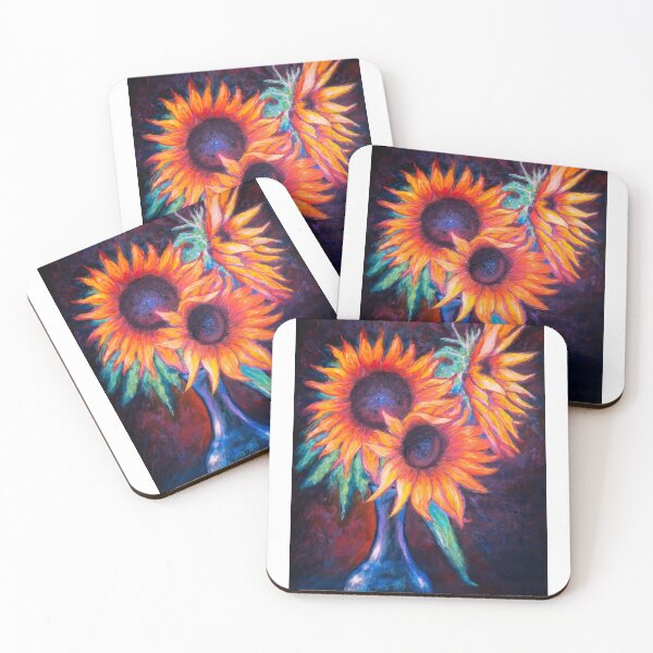 Artikelvorschau, Pastellmalerei - Sonnenblumenstillleben entworfen und verkauft von Red Witch Art.