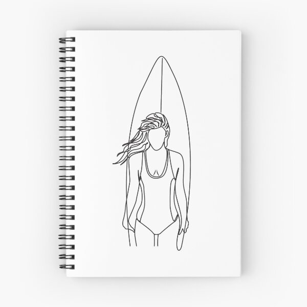 Item preview, Surfboard Single Line Drawing, Surf Illustration, Surf One Line Art designed and sold by clauceart.