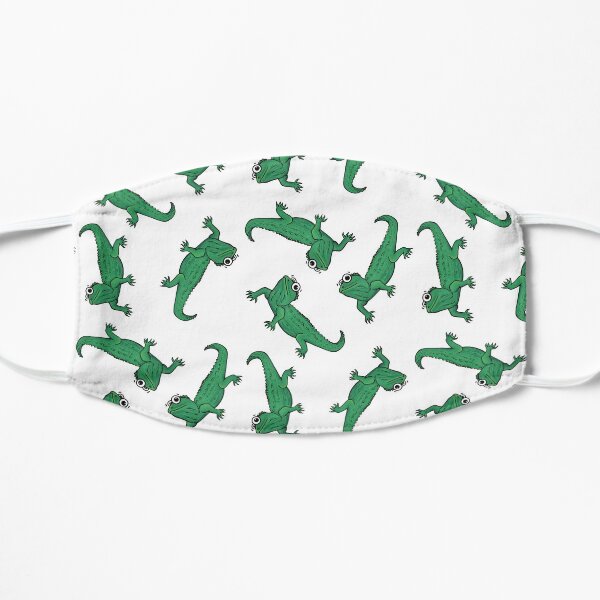 Cute NZ Tuatara - clock ft. Te Reo Maori numbers Flat Mask