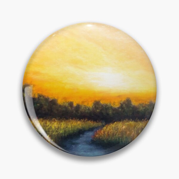 Item preview, Golden hour over river designed and sold by Red Witch Art.