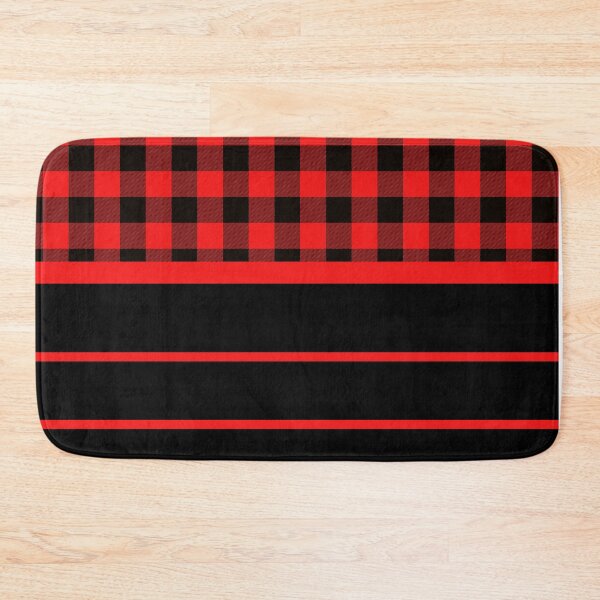 Item preview, Red Black Buffalo Plaid & Stripes designed and sold by Tamas Das.